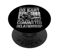 Go Kart Racing Vintage I'm Not Addicted To My Go Kart We're PopSockets Adhesive PopGrip