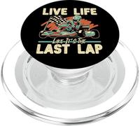 Go Kart Racing Vintage Live Life Like It's The Last Lap PopSockets PopGrip for MagSafe