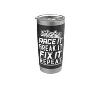 Go Kart Racing Vintage Race It. Break It. Fix It. Repeat. Stainless Steel Insulated Tumbler