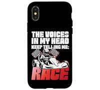 Go Kart Racing Vintage The Voices In My Head Keep Telling Case for iPhone X/XS
