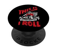 Go Kart Racing Vintage This Is How I Roll PopSockets Adhesive PopGrip