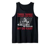 Go Kart Racing Vintage Three Things You Don't Mess With My Tank Top