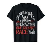 Go Kart Racing Wife Husband Vintage Driving My Wife Crazy T-Shirt
