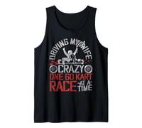 Go Kart Racing Wife Husband Vintage Driving My Wife Crazy Tank Top