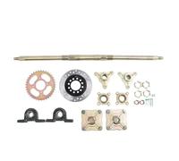 Go Kart Rear Axle Kit, Live Axle Assembly with Sprocket, Brake Disc & Wheel Hubs, 23Pcs Heavy-Duty Axle Kit for ATV Quads, 29in Frame Compatible, Replacement Parts for Go Kart Racing & Off-Road