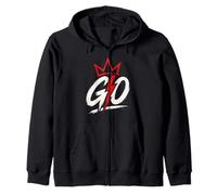 Go Lightning Bolt Energy Graphic Minimal Bold Design Zip Hoodie