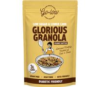 GO-LOW Glorious Granola (Peanut Butter) - ONLY 3.0g carbs per serving | Low carb | Low sugar |Diabetic friendly | Keto | High fibre | Source of Protein | Gluten free | Paleo | Vegan friendly