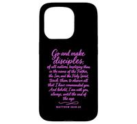 Go Make Disciples Matthew 28: 19 Bible Verse Scripture Pray Case for iPhone 15 Pro