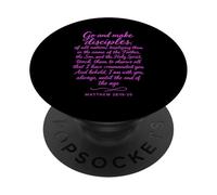 Go Make Disciples Matthew 28: 19 Bible Verse Scripture Pray PopSockets Adhesive PopGrip