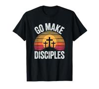 Go Make Disciples Shirt Vintage Three Crosses Pastor Tee T-Shirt