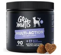 Go Mutts 8-in-1 Multivitamin for Dogs, 90 Soft Chews, Dog Vitamins and Supplements for Joint Support, Digestion, Heart,Skin, Coat Care, Multi-Action Daily Supplement for All Breeds