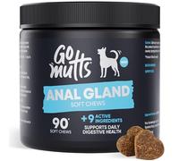 Go Mutts Anal Gland Treatment for Dogs - 90 Anal Gland Chews, Functional Digestive Fiber Treats, Gland Treatment for Dogs, Support Healthy Anal Gland, Bowel & Digestion