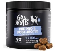 Go Mutts Pre, Pro & Postbiotic Digestive Treats for Dogs, 90 Soft Chews, Dog Pre and Probiotics for Gut Healt, Digestion & Immune System, Probiotic Chews for Dogs, Digestive Care for All Dog