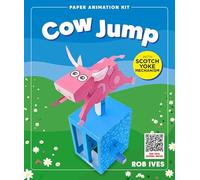 Go On Make Me Cow Jump Paper Animation Kit - Rob Ives DIY Papercraft Model with Crank-Driven Jumping Cow - STEM Craft Toy - Mechanical Paper Model for Kids & Adults - Screen-Free Creative Gift