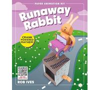 Go On Make Me Runaway Rabbit Paper Animation Kit - Rob Ives DIY Papercraft Rabbit Driving a Pink Car - STEM Craft Toy - Mechanical Paper Model for Kids & Adults - Screen-Free Creative Gift