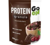 GO ON Protein Granola 300 g, Granola without Sugar, Cereal Granola, Crispy Cereal, Cereal with Vegetable Protein, Healthy Cereal, Healthy Breakfast, Grain Flakes - Brownie Cherry