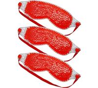 Go Opticians 2in1 Hydrogel Eye Mask Bead Hot Compress Cold Pack Therapy for Relaxation Stress Relief, Puffy Eyes, Tiredness, Blepharitis, Dry Eye, Headache & More (Red x 3)