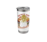 Go Out and Freak Out - Retro Sunset Scream Parody Stainless Steel Insulated Tumbler