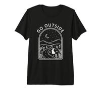 Go Outside Hiking Outdoor Vintage Mountain Hiking Trails Premium T-Shirt