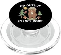 Go Outside To Look Inside Funny Hiking Camping Hike Camper PopSockets PopGrip for MagSafe