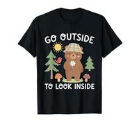 Go Outside to Look Inside Funny Hiking Camping Hike Camper T-Shirt