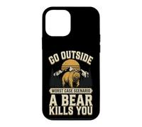 Go Outside Worst Case Scenario A Bear Kills You Case for iPhone 12 mini