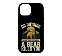 Go Outside Worst Case Scenario A Bear Kills You Case for iPhone 14