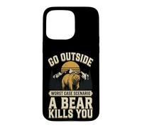 Go Outside Worst Case Scenario A Bear Kills You Case for iPhone 15 Pro Max