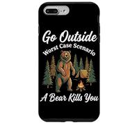 Go Outside Worst Case Scenario A Bear Kills You Funny Hiking Case for iPhone 7 Plus/8 Plus