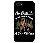 Go Outside Worst Case Scenario A Bear Kills You Funny Hiking Case for iPhone SE (2020) / 7/8