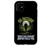 Go Outside Worst Case Scenario Bigfoot Kills You Camping Case for iPhone 11