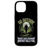 Go Outside Worst Case Scenario Bigfoot Kills You Camping Case for iPhone 14