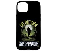 Go Outside Worst Case Scenario Bigfoot Kills You Camping Case for iPhone 15 Plus