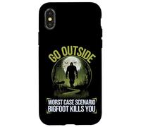 Go Outside Worst Case Scenario Bigfoot Kills You Camping Case for iPhone X/XS