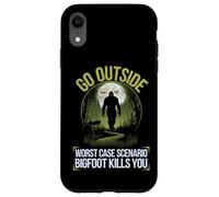 Go Outside Worst Case Scenario Bigfoot Kills You Camping Case for iPhone XR