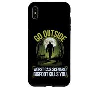 Go Outside Worst Case Scenario Bigfoot Kills You Camping Case for iPhone XS Max