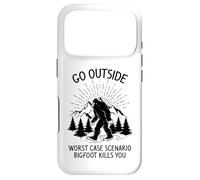 Go outside worst case scenario bigfoot kills you Case for iPhone 17 Pro