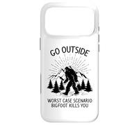 Go outside worst case scenario bigfoot kills you Case for iPhone 17 Pro Max