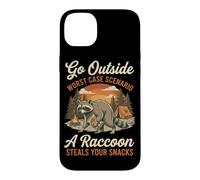 Go Outside Worst Case Scenario Raccoon Steals Snacks Retro Case for iPhone 14 Plus