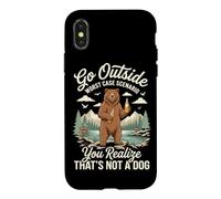 Go Outside Worst Case Scenario Thats Not A Dog Hiking Humor Case for iPhone X/XS