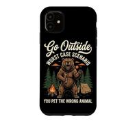 Go Outside Worst Case Scenario The Bear Was Hungry Hiking Case for iPhone 11