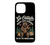 Go Outside Worst Case Scenario The Bear Was Hungry Hiking Case for iPhone 13 Pro Max