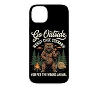 Go Outside Worst Case Scenario The Bear Was Hungry Hiking Case for iPhone 14 Plus