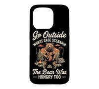 Go Outside Worst Case Scenario The Bear Was Hungry Hiking Case for iPhone 15 Pro