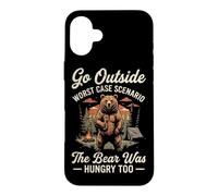 Go Outside Worst Case Scenario The Bear Was Hungry Hiking Case for iPhone 16 Plus