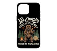 Go Outside Worst Case Scenario The Bear Was Hungry Hiking Case for iPhone 16 Pro Max