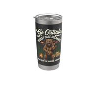 Go Outside Worst Case Scenario The Bear was Hungry Hiking Stainless Steel Insulated Tumbler