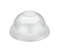 Go-Pak Domed Lid with Hole Recyclable PET 9oz/80mm Clear (Pack of 1000) R11012
