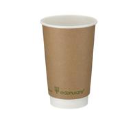 Go-Pak Double Wall Coffee Cup PLA Lined 16oz Kraft (Pack of 500) B04014