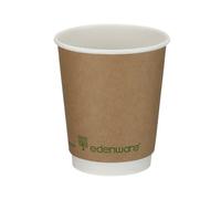 Go-Pak Double Wall Coffee Cup PLA Lined 8oz Kraft (Pack of 500) B04012